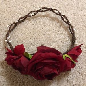 Sew Trendy Evelyn floral grapevine crown Headpiece